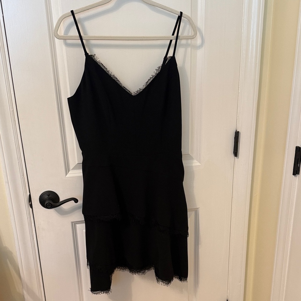 Gianni Bini Black Lace-Trim Slip Dress
